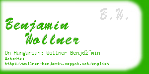 benjamin wollner business card